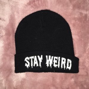 Black Beanie with Writing